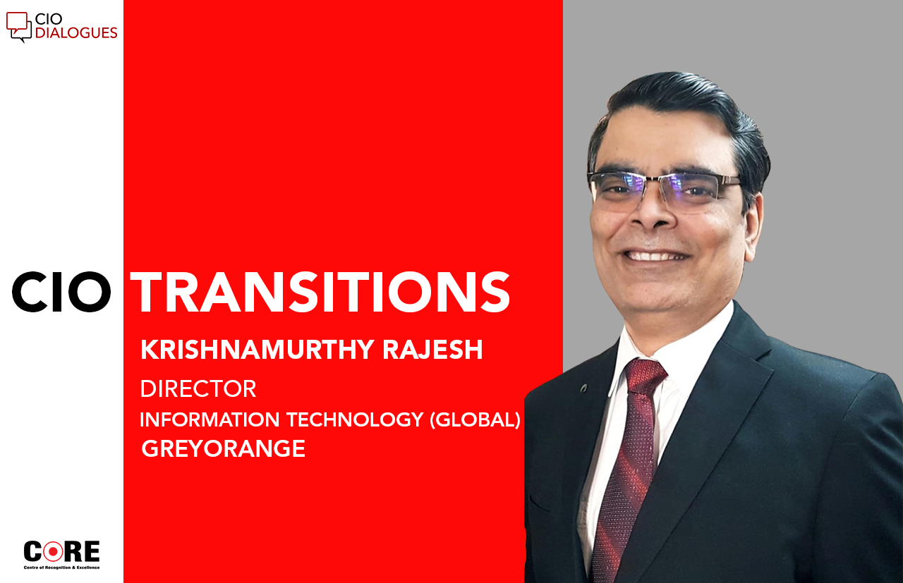 Mr. Krishnamurthy Rajesh has joined USA – based GreyOrange as the Global Director for Information and Technology.