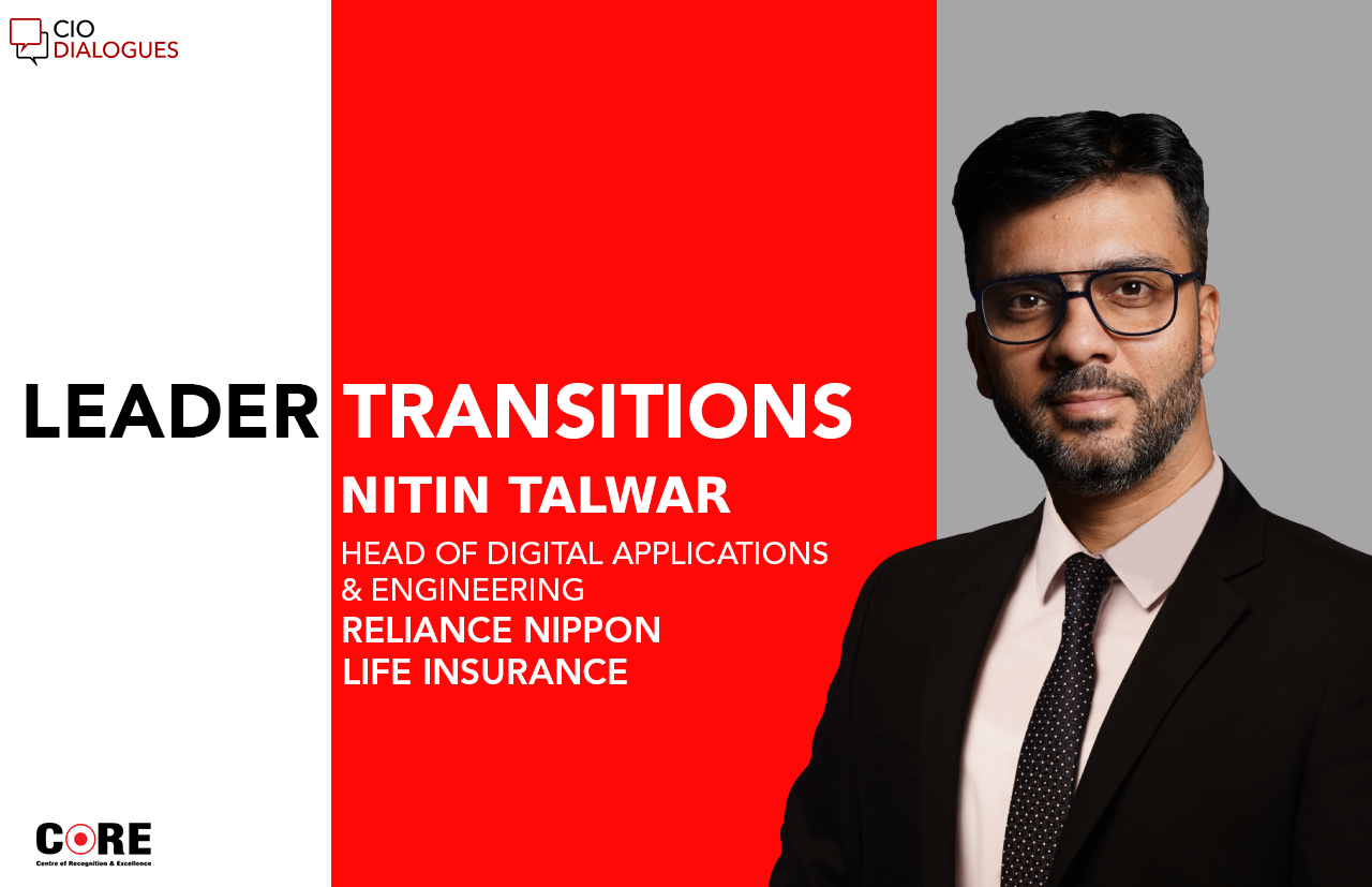 Nitin Talwar, previously serving as Vice President – IT at Aviva Life Insurance, joins Reliance Nippon Life Insurance as the new Head of Digital Applications and Engineering. Nitin has an esteemed professional trajectory that spans nearly two decades in the BFSI sector.